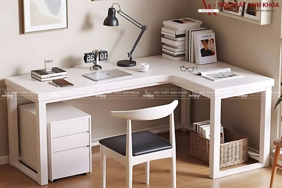 Bàn học chữ L có hộc tủ tiện dụng Bàn học chữ L có hộc tủ tiện dụng