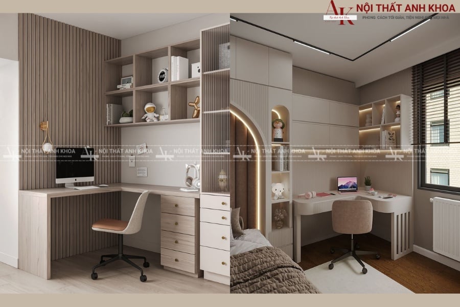 Bàn học chữ L hiện đại Bàn học chữ L hiện đại