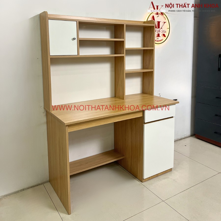 Bàn học có kệ sách gỗ công nghiệp Bàn học có kệ sách gỗ công nghiệp