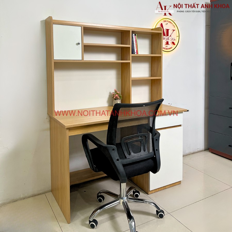 Bàn học có kệ sách gỗ công nghiệp Bàn học có kệ sách gỗ công nghiệp