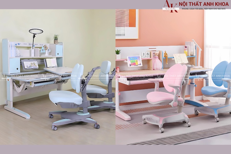 Bàn học đôi thông minh tiện lợi Bàn học đôi thông minh tiện lợi