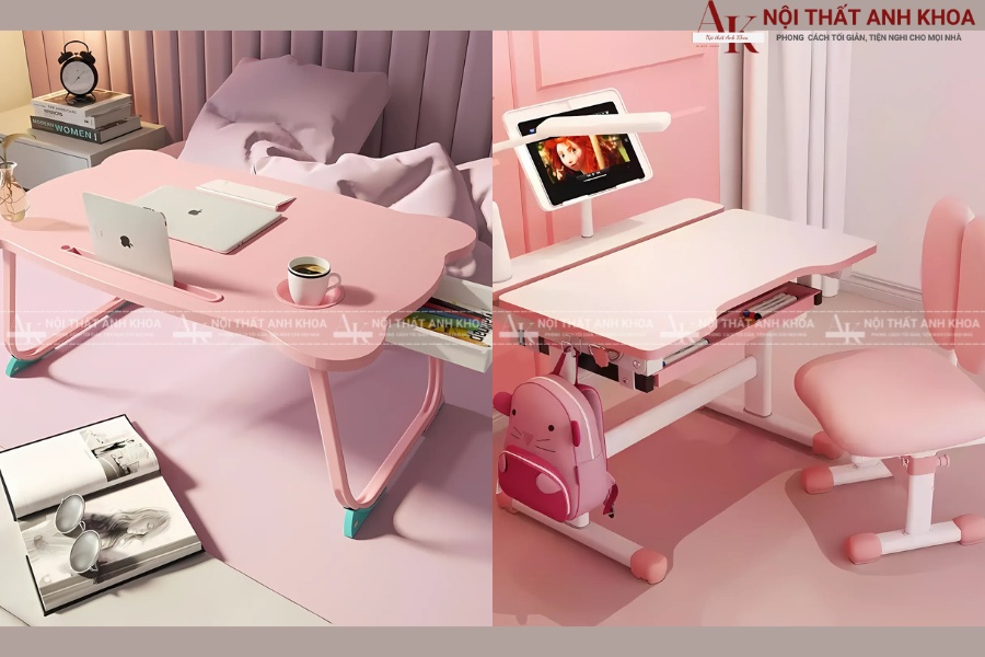 Bàn học gấp gọn, tiết kiệm không gian Bàn học gấp gọn, tiết kiệm không gian