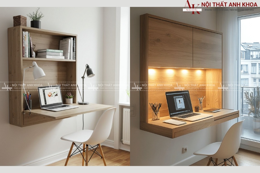 Bàn học gấp gọn treo tường Bàn học gấp gọn treo tường