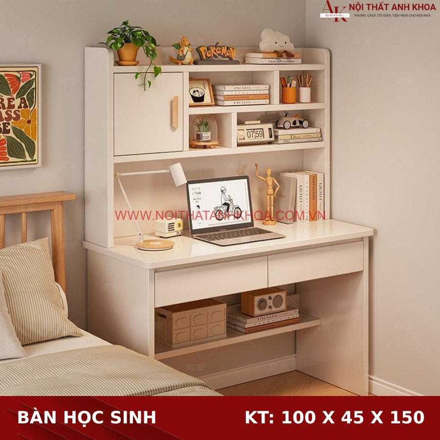 Kích thước bàn học gỗ công nghiệp hiện đại  Kích thước bàn học gỗ công nghiệp hiện đại