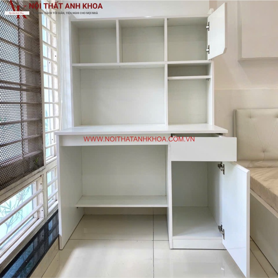 Bàn học sinh gỗ MDF gam màu trắng thanh lịch Bàn học sinh gỗ MDF gam màu trắng thanh lịch