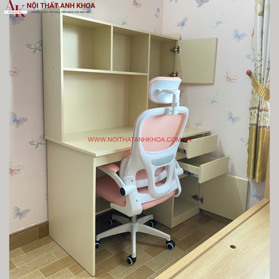 Bàn học sinh màu kem gỗ công nghiệp giá rẻ Bàn học sinh màu kem gỗ công nghiệp giá rẻ