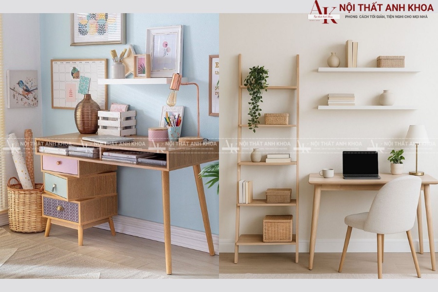 Bàn học gỗ MDF phong cách tối giản Bàn học gỗ MDF phong cách tối giản