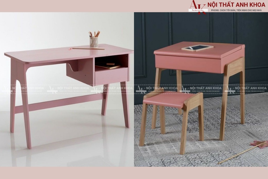 Bàn học màu hồng - Nơi khơi dậy đam mê học tập của bé Bàn học màu hồng - Nơi khơi dậy đam mê học tập của bé