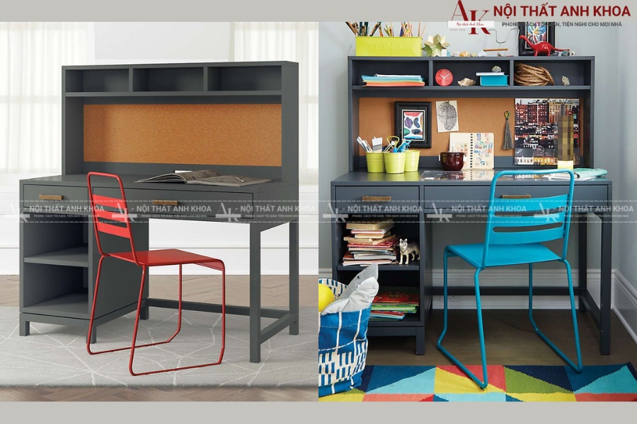 Bàn học nhỏ có kệ sách, ngăn kéo Bàn học nhỏ có kệ sách, ngăn kéo