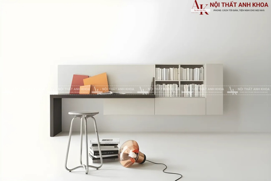 Bàn học treo tường kết hợp bảng ghi chú Bàn học treo tường kết hợp bảng ghi chú