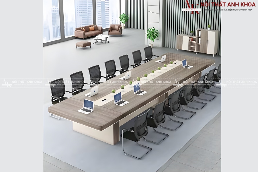 Bàn họp kích thước 3m6 - Lựa chọn lý tưởng cho phòng họp 10 người Bàn họp kích thước 3m6 - Lựa chọn lý tưởng cho phòng họp 10 người