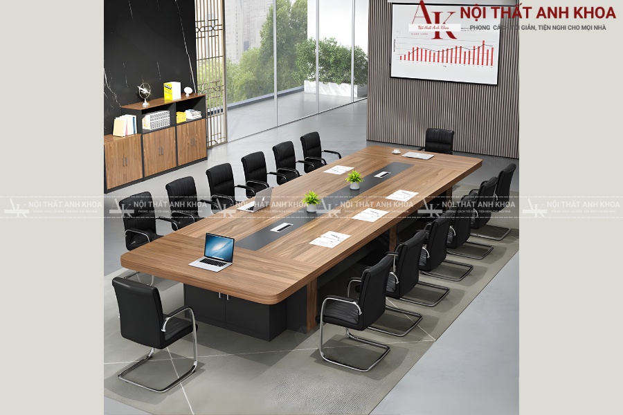 Bàn họp chân sắt mặt gỗ MDF - Bền đẹp theo thời gian Bàn họp chân sắt mặt gỗ MDF - Bền đẹp theo thời gian