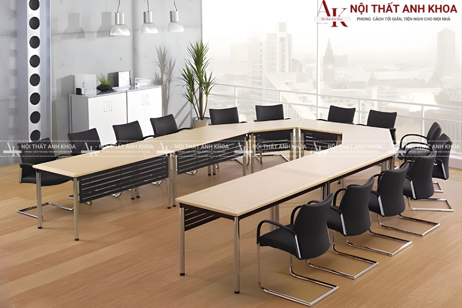 Mẫu bàn họp chữ U sang trọng nhất 2025 Mẫu bàn họp chữ U sang trọng nhất 2025