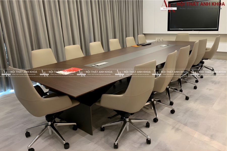 Bàn họp dài 12 - 20 chỗ - Phong cách tối giản Bàn họp dài 12 - 20 chỗ - Phong cách tối giản