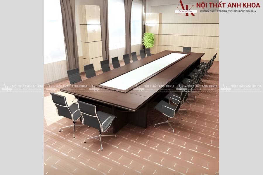 Bàn họp mặt gỗ công nghiệp MDF sang trọng Bàn họp mặt gỗ công nghiệp MDF sang trọng