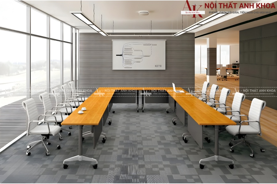 Bàn họp gỗ công nghiệp chữ U - Chất lượng thẩm mỹ Bàn họp gỗ công nghiệp chữ U - Chất lượng thẩm mỹ