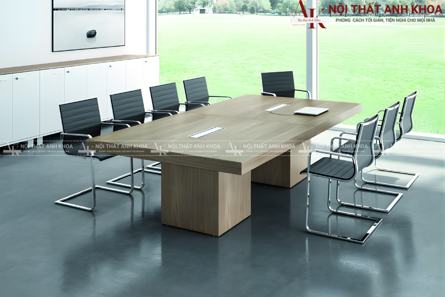 Bàn họp gỗ sồi tự nhiên cao cấp - Bền đẹp từng chi tiết Bàn họp gỗ sồi tự nhiên cao cấp - Bền đẹp từng chi tiết