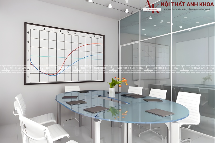 Bàn họp kính cường lực khung Inox - Đẳng cấp, dễ vệ sinh Bàn họp kính cường lực khung Inox - Đẳng cấp, dễ vệ sinh