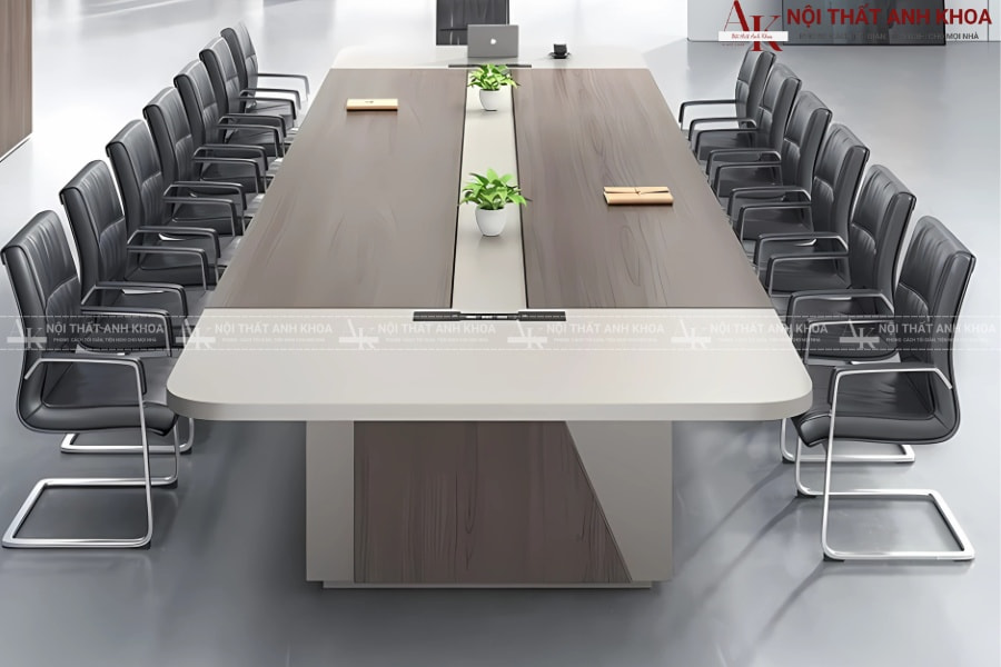 Bàn họp văn phòng gỗ công nghiệp MDF - Tinh tế từng chi tiết Bàn họp văn phòng gỗ công nghiệp MDF - Tinh tế từng chi tiết