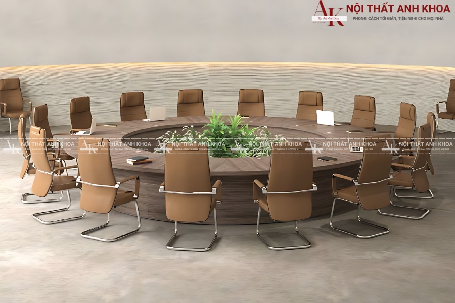 Bàn họp tròn phù hợp cho mọi diện tích phòng họp Bàn họp tròn phù hợp cho mọi diện tích phòng họp