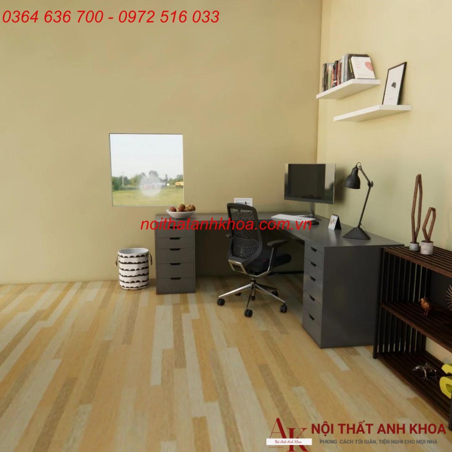 Bàn IKEA Gỗ Công Nghiệp Màu Xám Thông Minh Giá Rẻ Bàn IKEA Gỗ Công Nghiệp Màu Xám Thông Minh Giá Rẻ