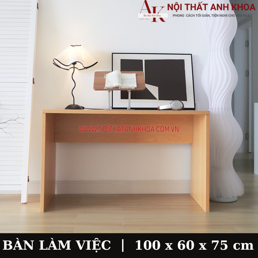 Bàn làm việc màu vàng vân gỗ ấm áp Bàn làm việc màu vàng vân gỗ ấm áp