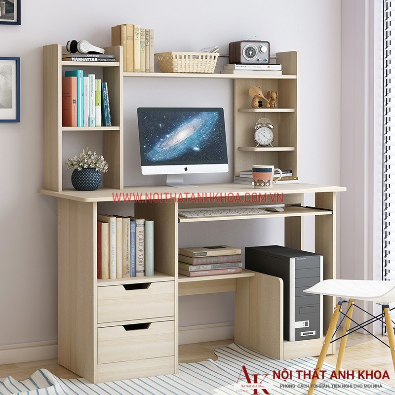 Bàn Làm Việc Gỗ Công Nghiệp Màu Vân Gỗ Giá Rẻ Bàn Làm Việc Gỗ Công Nghiệp Màu Vân Gỗ Giá Rẻ