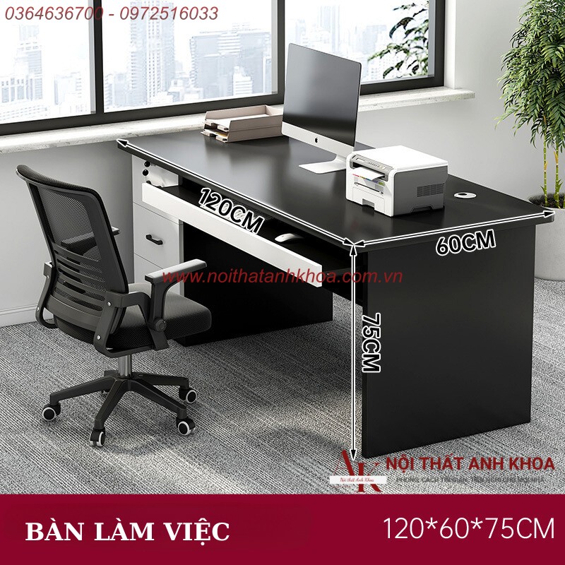 Bàn Làm Việc Gỗ Ván Ép Màu Xám Chì Phối Trắng Đẹp Sang Trọng Bàn Làm Việc Gỗ Ván Ép Màu Xám Chì Phối Trắng Đẹp Sang Trọng