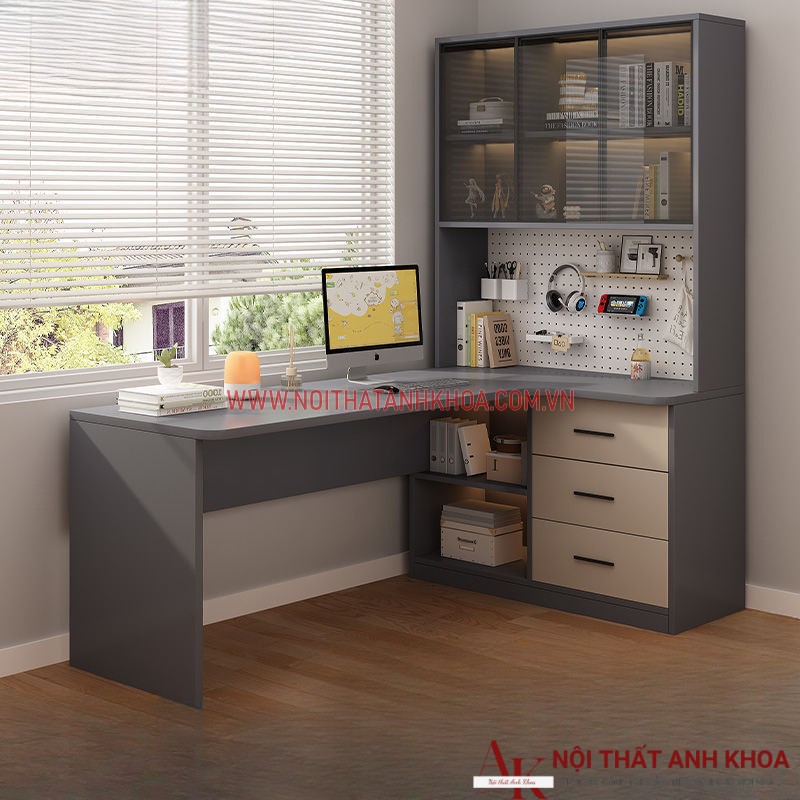 Bàn Làm Việc Kết Hợp Kệ Sách Đẹp Tiện Lợi Bàn Làm Việc Kết Hợp Kệ Sách Đẹp Tiện Lợi