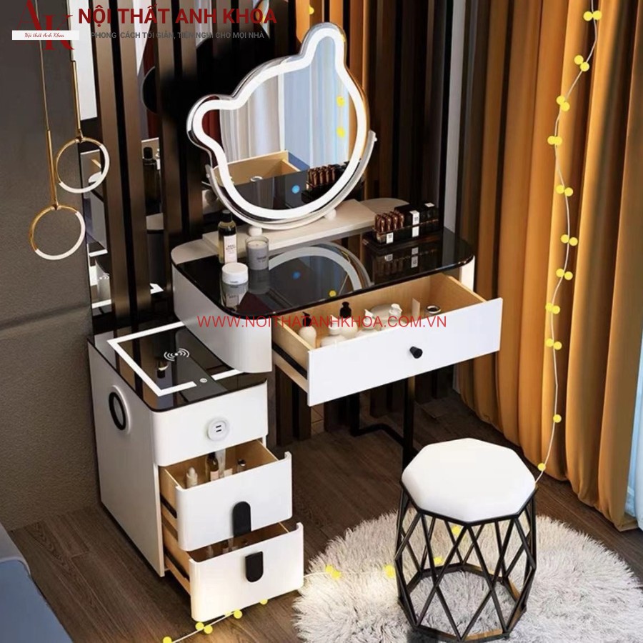 Bàn phấn cao cấp nhập khẩu gương gấu Bàn phấn cao cấp nhập khẩu gương gấu