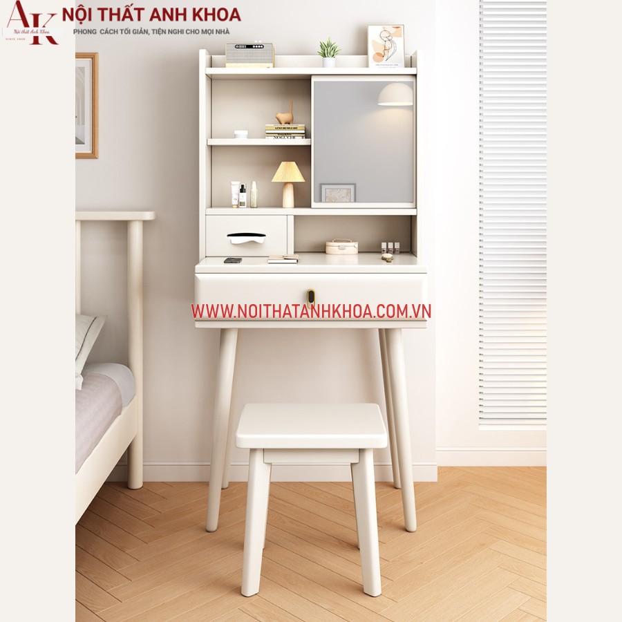 Bàn Phấn Màu Trắng (80 x 40 x 150cm) Bàn Phấn Màu Trắng (80 x 40 x 150cm)