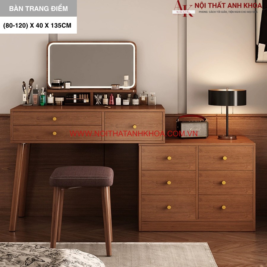 Bàn Phấn Màu Óc Chó Sang Trọng Bàn Phấn Màu Óc Chó Sang Trọng