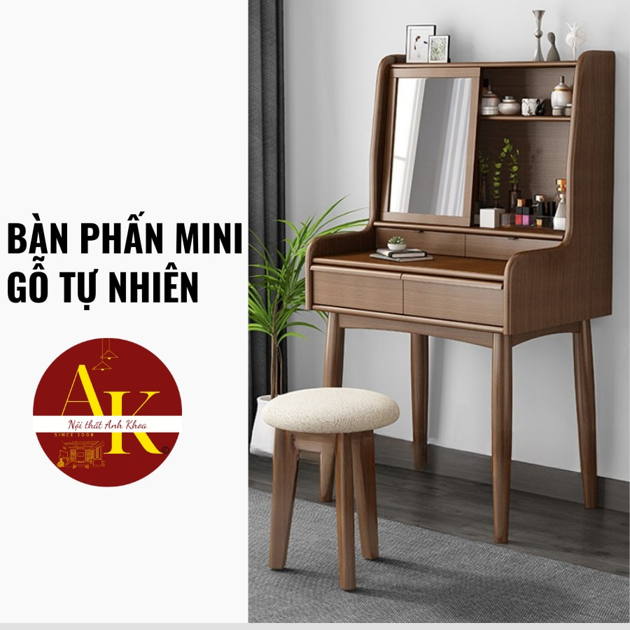 Bàn phấn mini gỗ tự nhiên đẹp tại nội thất Anh Khoa Bàn phấn mini gỗ tự nhiên đẹp tại nội thất Anh Khoa