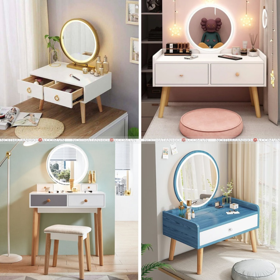 Bàn trang điểm mini nhỏ gọn đẹp hiện đại, tinh tế  Bàn trang điểm mini nhỏ gọn đẹp hiện đại, tinh tế