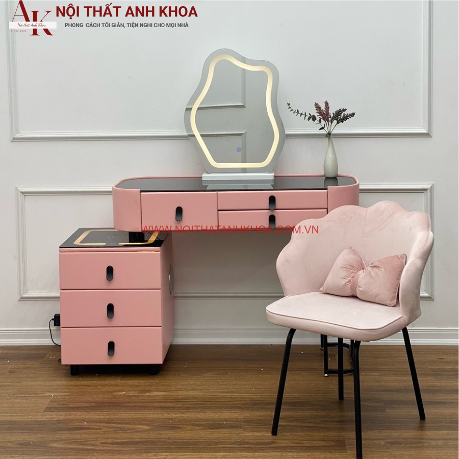 Bàn phấn nhập khẩu có gương Led thông minh Bàn phấn nhập khẩu có gương Led thông minh