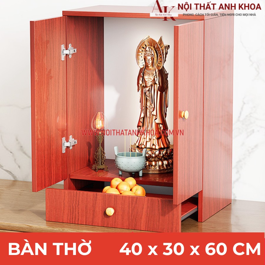 Bàn thờ phật gỗ MDF màu xoan đào Bàn thờ phật gỗ MDF màu xoan đào