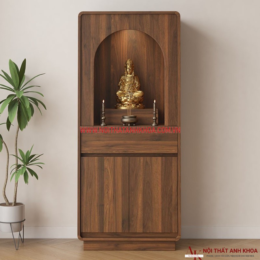Bàn thờ phật gỗ công nghiệp màu vân gỗ đẹp Bàn thờ phật gỗ công nghiệp màu vân gỗ đẹp
