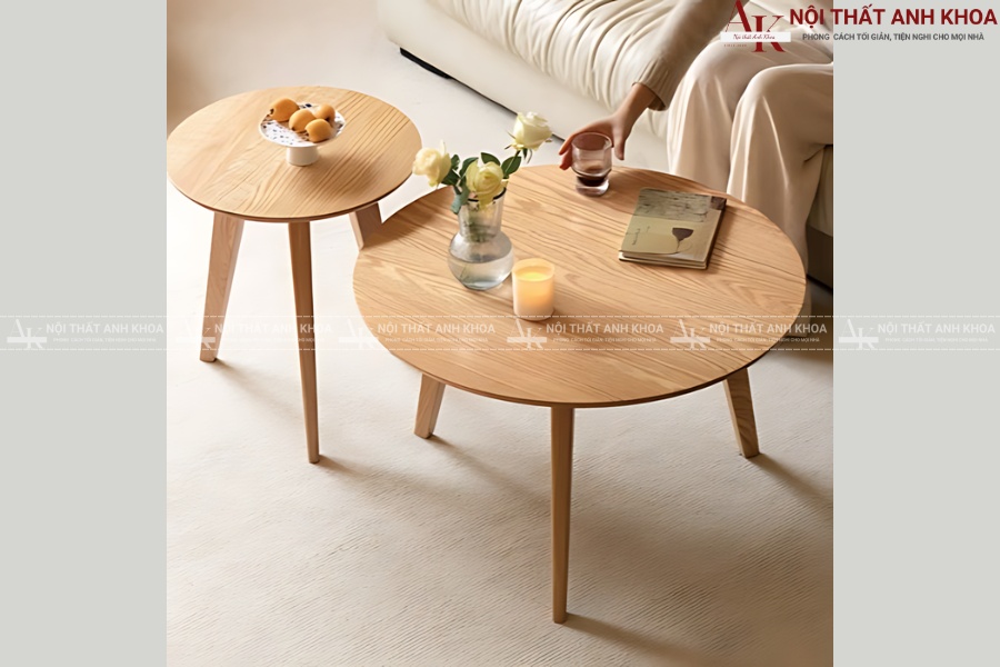 Mẫu bàn sofa tròn hiện đại cho nhà phố Mẫu bàn sofa tròn hiện đại cho nhà phố