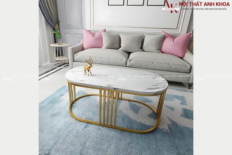 Ý tưởng trang trí với bàn sofa mặt đá đẹp xu hướng 2025 Ý tưởng trang trí với bàn sofa mặt đá đẹp xu hướng 2025