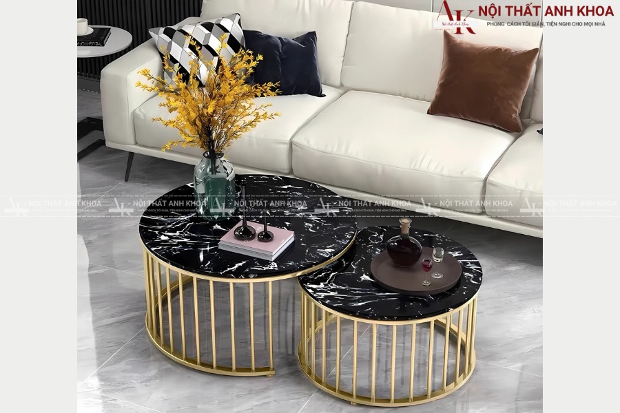 Bàn sofa mặt đá đen - Vẻ đẹp huyền bí và đẳng cấp Bàn sofa mặt đá đen - Vẻ đẹp huyền bí và đẳng cấp