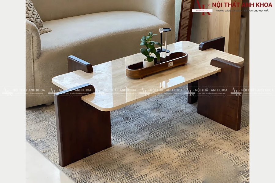 Bàn sofa mặt đá tự nhiên - Sự kết hợp giữa vẻ đẹp và độ bền Bàn sofa mặt đá tự nhiên - Sự kết hợp giữa vẻ đẹp và độ bền