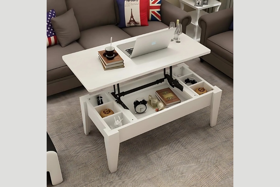 Mẫu bàn sofa thông minh cho nhà ống - Tiết kiệm diện tích tối đa Mẫu bàn sofa thông minh cho nhà ống - Tiết kiệm diện tích tối đa