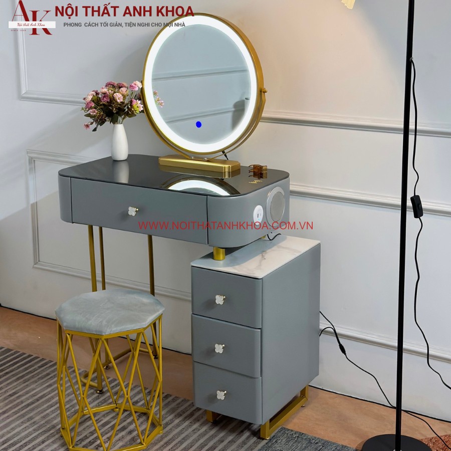 Bàn trang điểm cao cấp gương có Led Bàn trang điểm cao cấp gương có Led
