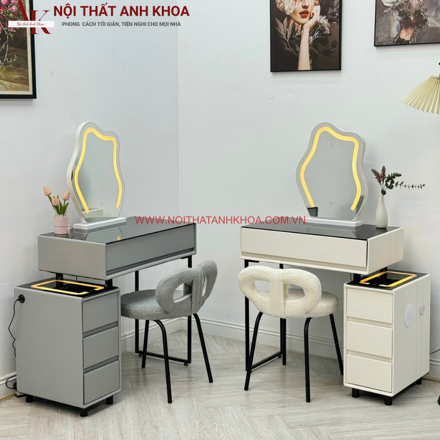 Bàn trang điểm có gương nhập khẩu cao cấp Bàn trang điểm có gương nhập khẩu cao cấp