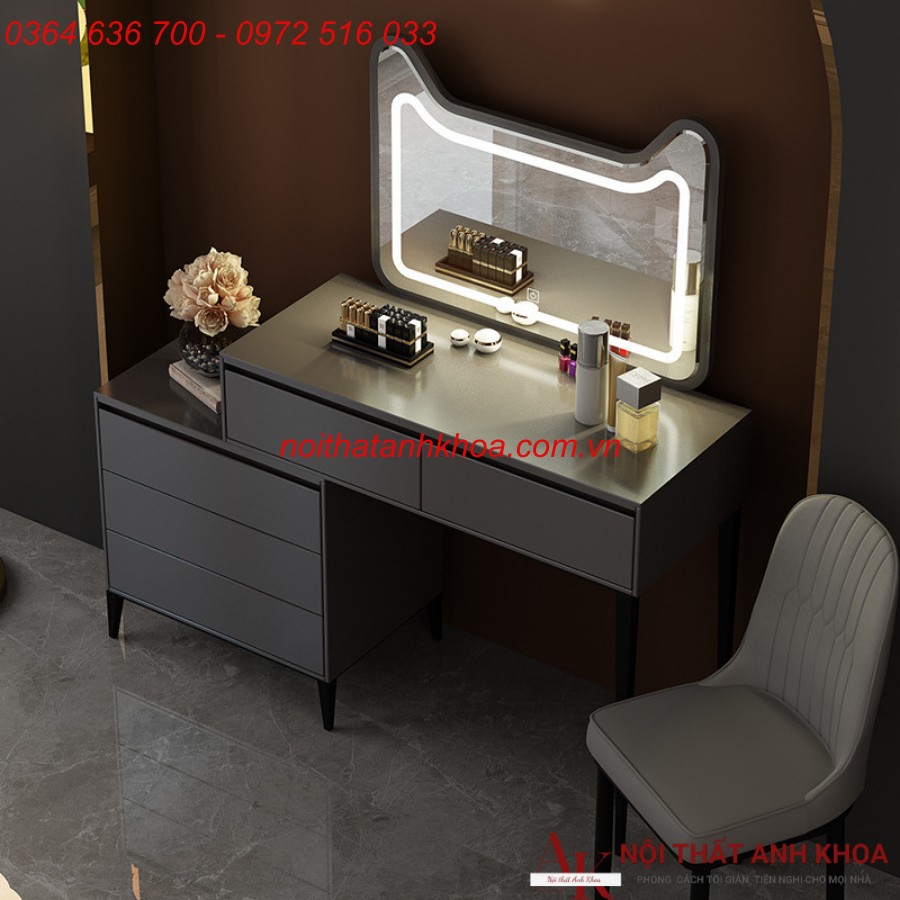 Bàn Trang Điểm Đẹp Gỗ Công Nghiệp MDF Có Gương LED Hiện Đại Bàn Trang Điểm Đẹp Gỗ Công Nghiệp MDF Có Gương LED Hiện Đại