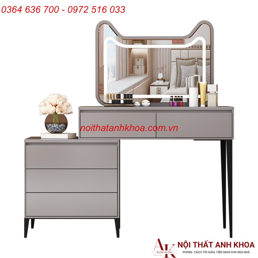 Bàn Trang Điểm Đẹp Gỗ Công Nghiệp MDF Có Gương LED Hiện Đại Bàn Trang Điểm Đẹp Gỗ Công Nghiệp MDF Có Gương LED Hiện Đại