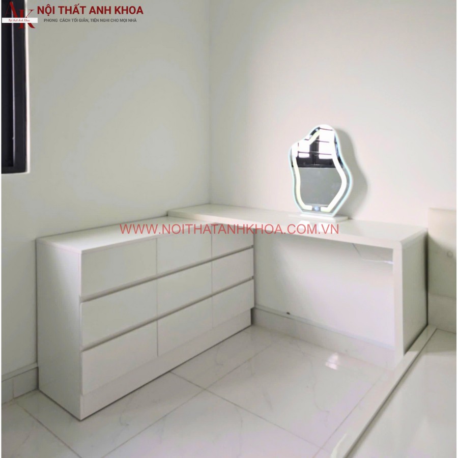 Bàn trang điểm gỗ MDF kết hợp đựng đồ tiện lợi Bàn trang điểm gỗ MDF kết hợp đựng đồ tiện lợi