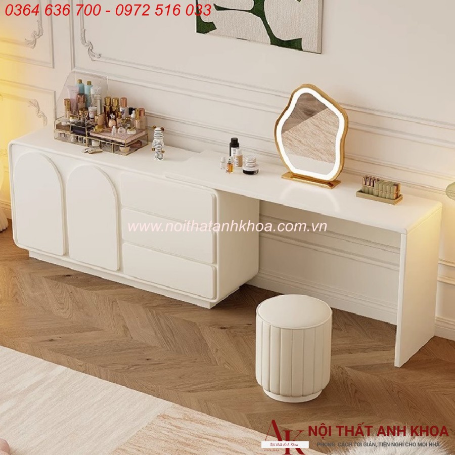 Bàn Trang Điểm Gỗ Công Nghiệp Màu Trắng Có Led Giá Tốt Bàn Trang Điểm Gỗ Công Nghiệp Màu Trắng Có Led Giá Tốt