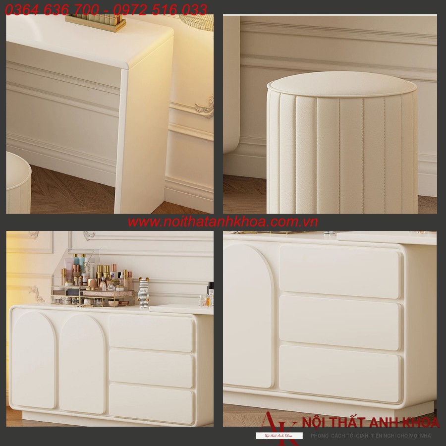 Bàn Trang Điểm Gỗ Công Nghiệp Màu Trắng Có Led Giá Tốt Bàn Trang Điểm Gỗ Công Nghiệp Màu Trắng Có Led Giá Tốt