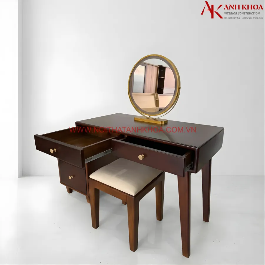 Bàn trang điểm gỗ tràm bông vàng đẹp hiện đại, giá tốt Bàn trang điểm gỗ tràm bông vàng đẹp hiện đại, giá tốt